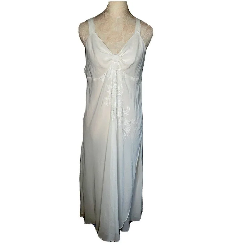 Vintage Oscar de la Renta Pink Label Slip lingerie gown stunning chiffon XL